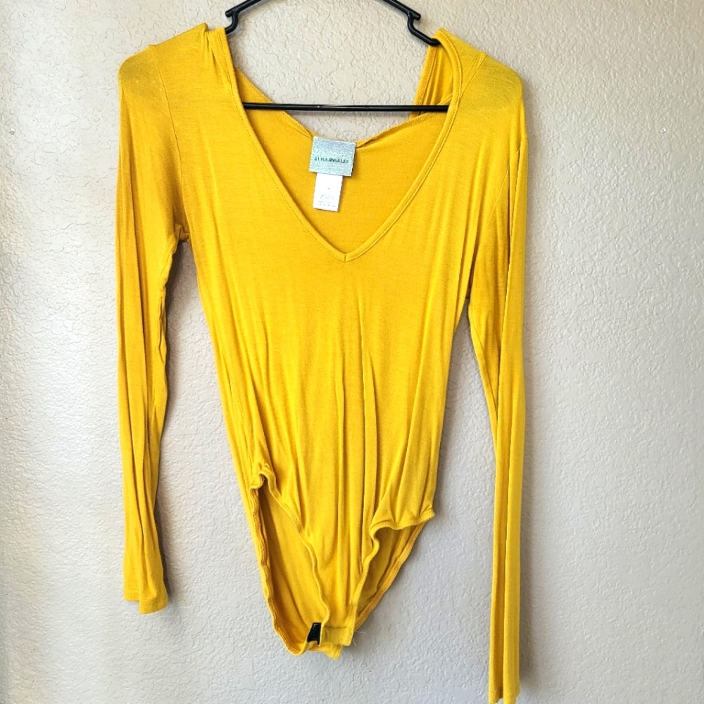 Womens bodysuit, hooded | Yellow / Gold | S
